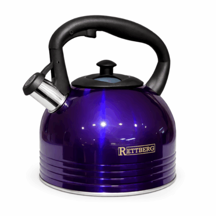 Rettberg fluitketel van 3 liter met stevig handvat en fluitsignaal, geschikt voor alle warmtebronnen