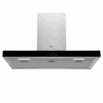 Midea wandafzuigkap 90 cm zwart met rvs schacht en touchbediening