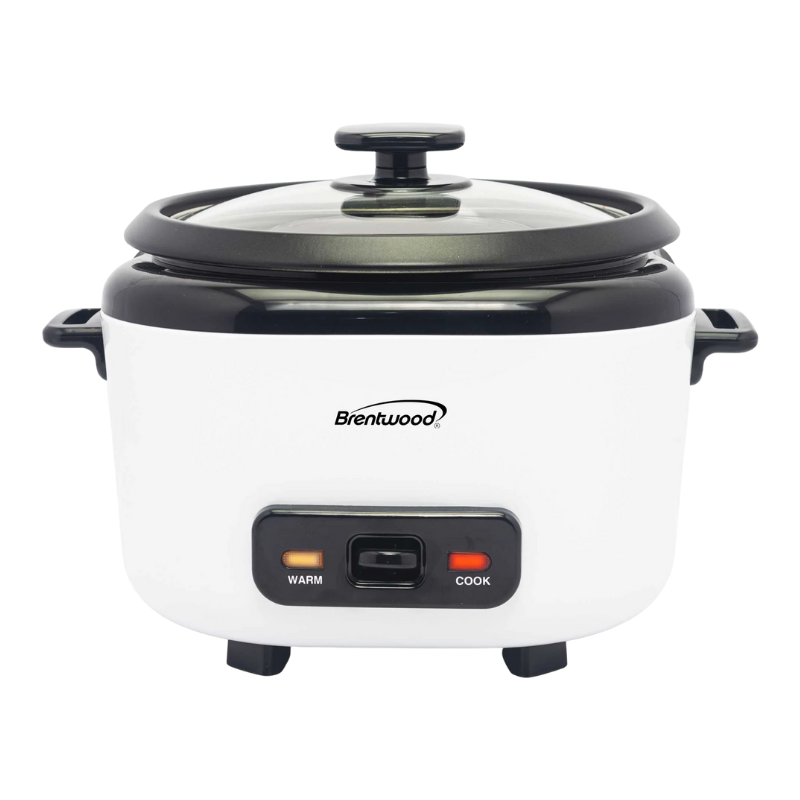 RC5016W Brentwood rijstkoker 6 kopjes met stoommandje, spatel en maatbeker