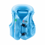 Opblaasbaar roze zwemvest voor kinderen met gespen