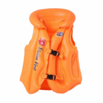 Opblaasbaar roze zwemvest voor kinderen met gespen