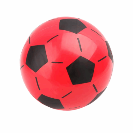 Opblaasbare strandbal 35 cm met voetbalprint – speelbal voor buiten en water