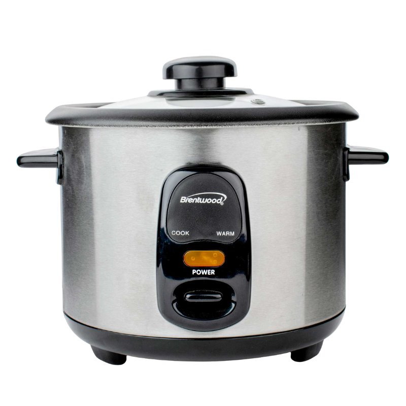 TS20 Brentwood Rijstkoker 10 Kopjes – 700W met glazen deksel en antiaanbak binnenpan