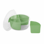 Plasvale lunchbox met 4 compartimenten – BPA-vrije voedselcontainer van 1 liter in kleurrijk ontwerp