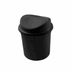 Plasvale prullenbak 2,7 liter met swingdeksel, geschikt voor kleine ruimtes zoals keuken of badkamer