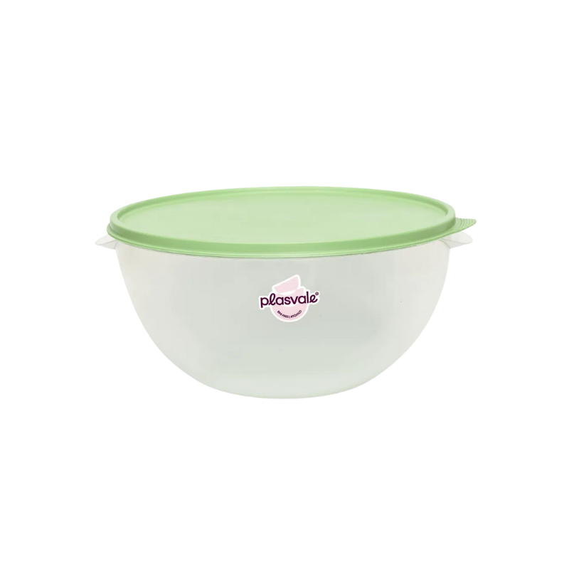 7891115002415 Plasvale ronde opbergcontainer van 1 liter met deksel, geschikt voor voedselopslag en huishoudelijk gebruik