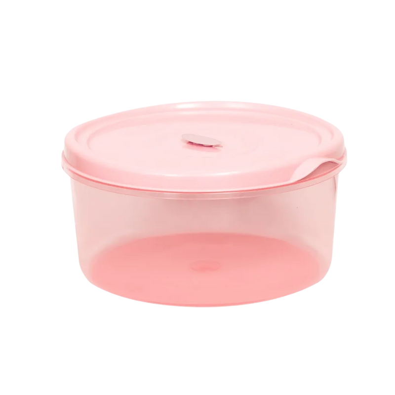 7891115003023 (1) Plasvale rond plastic bakje met deksel – 2 liter – voedselveilig & herbruikbaar