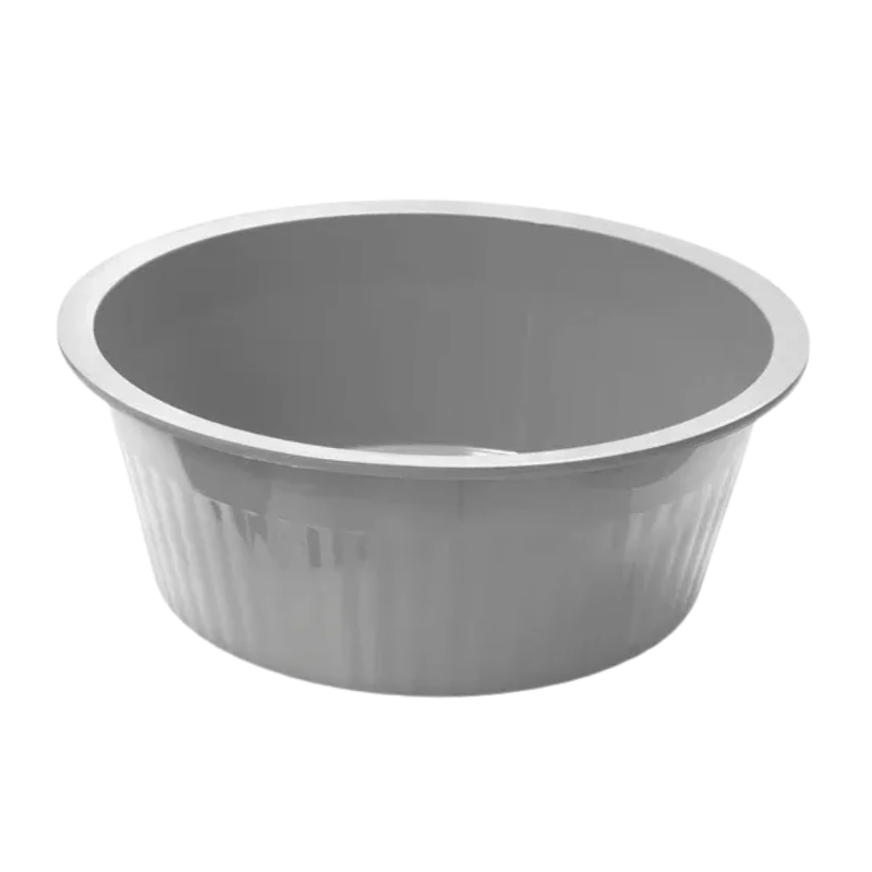 7891115003542 Plasvale plastic teil van 13,5 liter met gegolfde buitenkant, geschikt voor schoonmaak en huishoudelijk gebruik