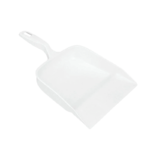 Plasvale kunststof stofblik met brede opvangrand en handvat, geschikt voor huishoudelijk gebruik