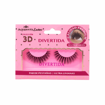 Aquavera Lashes 3D Divertida – volumineuze 3D kunstwimpers voor een opvallende oogopslag