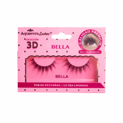 Aquavera Lashes 3D Bella – volumineuze 3D kunstwimpers voor een elegante natuurlijke oogopslag
