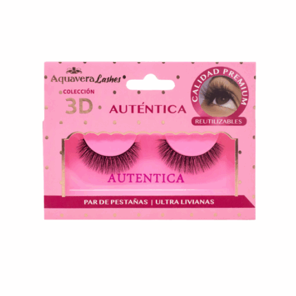 Aquavera Lashes 3D Autentica herbruikbare wimpers voor een natuurlijke look