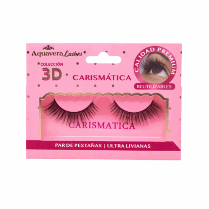 Aquavera Lashes 3D Carismatica herbruikbare wimpers voor een natuurlijke en expressieve look
