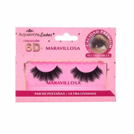 Aquavera Lashes 6D Maravillosa herbruikbare wimpers voor een vol en dramatisch effect