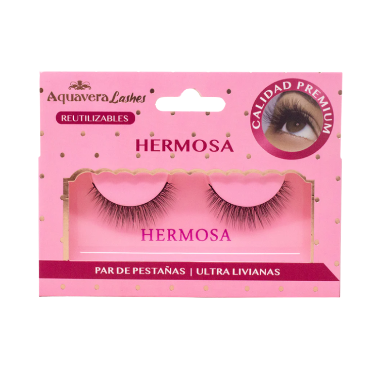 AVP8 Aquavera Lashes Hermosa herbruikbare wimpers voor een natuurlijke en elegante look