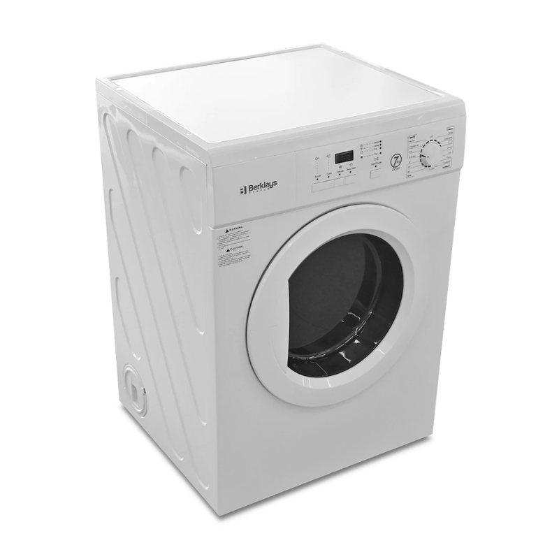 BDRY705W16 Berklays voorlader wasdroger 7 kg wit – compacte elektrische droger met IPX4 waterdichtheid, snelle droogprogramma’s en uitgestelde startfunctie