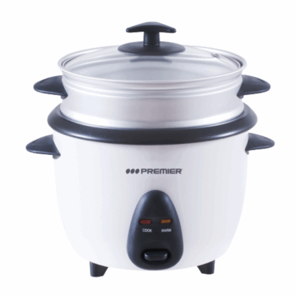 Premier Rijstkoker & Voedselstomer – 2.2 liter capaciteit met stoomtray en warmhoudfunctie