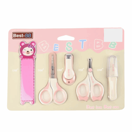 Beste-BB babyverzorgingsset – 5-delig met schaartje, nagelknipper, vijl en neusreiniger – veilig & geschikt vanaf 0M+