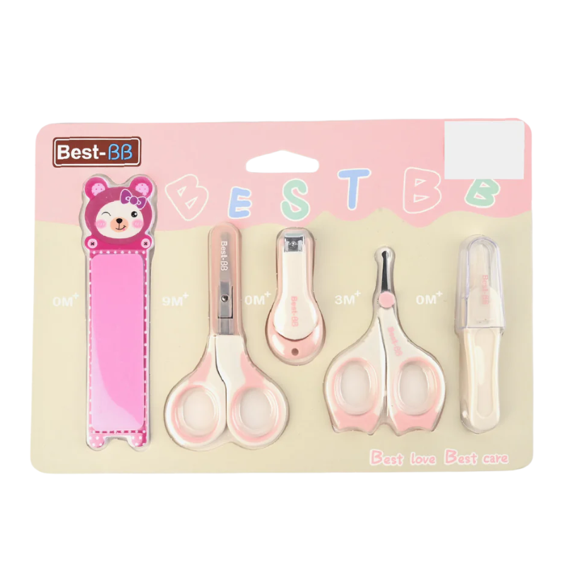 EY497 Beste-BB babyverzorgingsset – 5-delig met schaartje, nagelknipper, vijl en neusreiniger – veilig & geschikt vanaf 0M+
