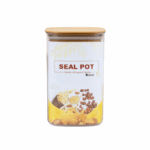 Luchtdichte voorraadpot 800 ml transparant met deksel voor keukenopslag