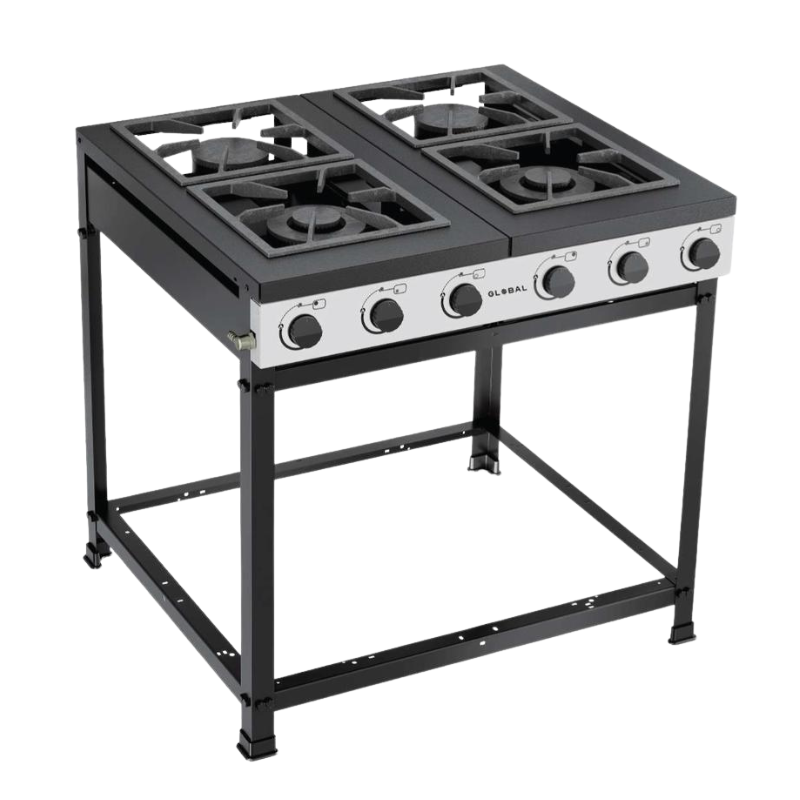 GB4PIND Global gas kooktoestel met 4 branders – krachtig en duurzaam keukenapparaat