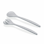 Salade opscheplepel en vork set van duurzaam materiaal