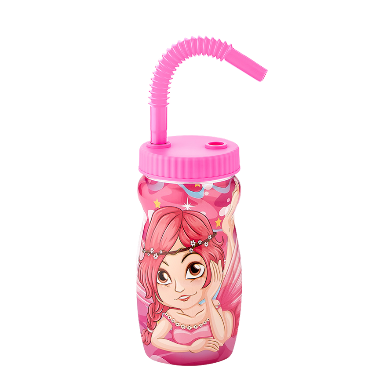 L00681 Qlux Drinkfles met Rietje - 500 ml - Afbeelding 1