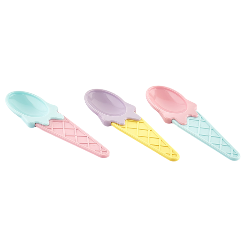 L00716 Qlux lepels in ijsvorm, set van 3 kleurrijke lepels