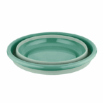 Qlux opvouwbare ronde teil van 7.8 liter in grijze kleur, ideaal voor handwas en schoonmaak