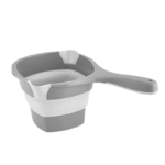 Qlux Inklapbare Dipper 900 ml met handvat – grijs en wit