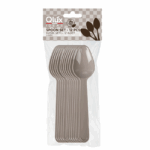 Qlux Plastic Eetlepelset 12 Stuks – Herbruikbare lichte eetlepels van kunststof