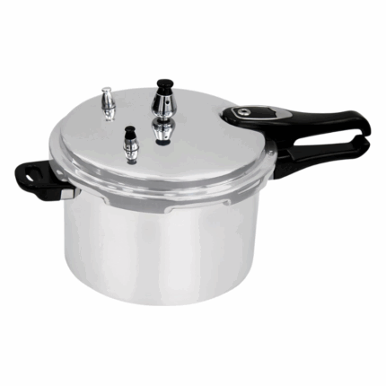 Lotus snelkookpan 9 liter – roestvrijstalen drukpan van 24 cm met veiligheidsslot, geschikt voor alle warmtebronnen