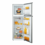 Midea koelkast 10 Cu.Ft met No Frost en topfreezer, in roestvrijstalen afwerking