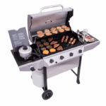 Thermos gasbarbecue met 4 branders en zijbrander roestvrij staal