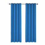 Verduisterend gordijn met metalen ringen, formaat 54"×90", afgebeeld in een neutrale kleur – ideaal voor lichtblokkering en privacy in huis.