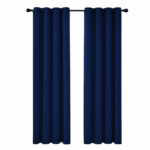 Verduisterend gordijn met metalen ringen, formaat 54"×90", afgebeeld in een neutrale kleur – ideaal voor lichtblokkering en privacy in huis.