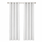 Verduisterend gordijn met metalen ringen, formaat 54"×90", afgebeeld in een neutrale kleur – ideaal voor lichtblokkering en privacy in huis.