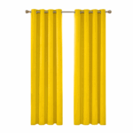 Verduisterend gordijn met metalen ringen, formaat 54"×90", afgebeeld in een neutrale kleur – ideaal voor lichtblokkering en privacy in huis.