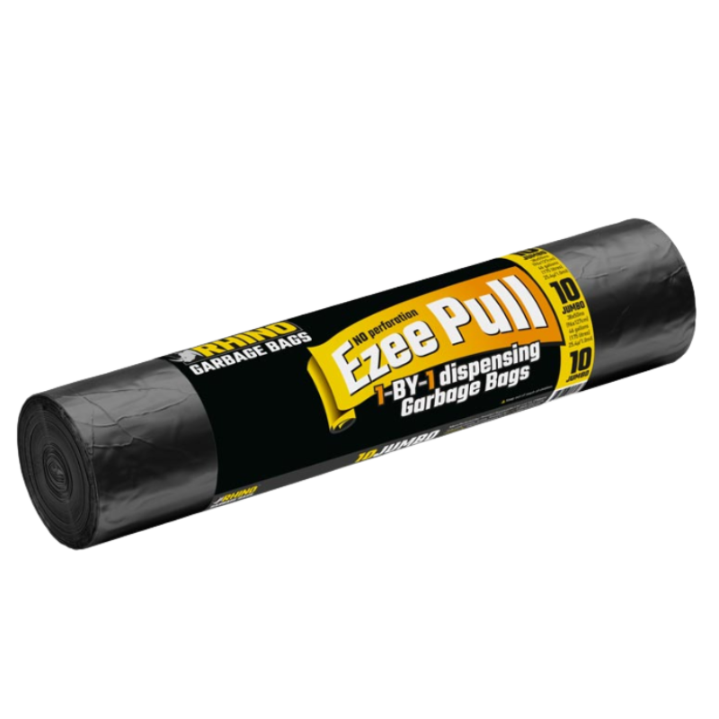 286041 ezee pull vuilniszak van rhino, zwarte 175 liter vuilniszak