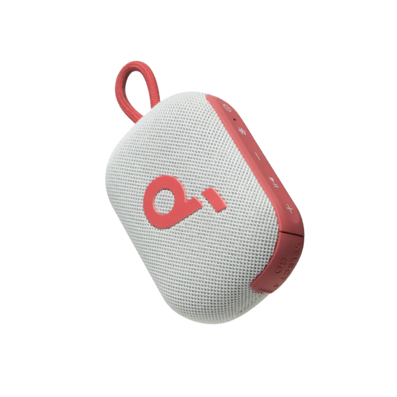 ANKSELECT4RED Anker Soundcore Select 4 Go Draadloze Bluetooth Speaker – 20 uur speeltijd, IP67 waterdicht en drijvend, 5W geluid, 9-band EQ, TWS-stereo, wit-rood