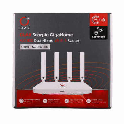 OLAX Scorpio AX1800 Wi-Fi 6 Router met dual-band en EasyMesh ondersteuning