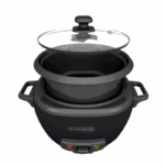 Black & Decker RC514B rijstkoker met non-stick pan en glazen deksel