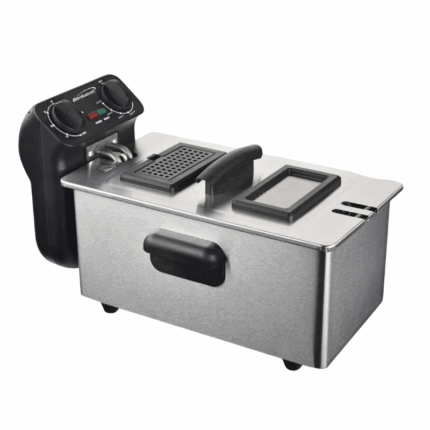 Brentwood DF-730S 1500W 3L / 12-Cup RVS Elektrische Friteuse met uitneembare mand en deksel met kijkvenster