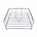 Metalen servethouder met glanzende afwerking en lusdesign, geschikt voor servetten op tafel of aanrecht.