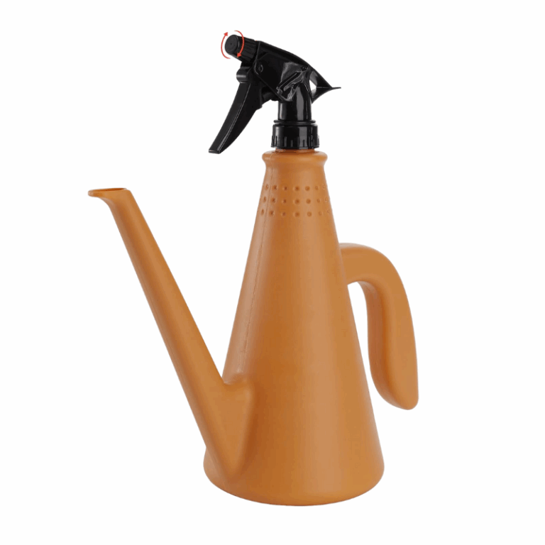 bruine 2-in-1 gieter en plantensproeier voor kamerplanten en tuinplanten