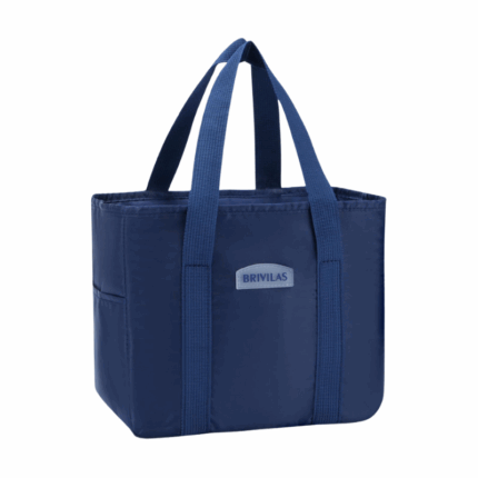 Donkerblauwe BRIVILAS lunchbag met hengsels en zijvak