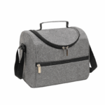 Lunchbag met handvat, verstelbare schouderband en dubbele ritsvakken