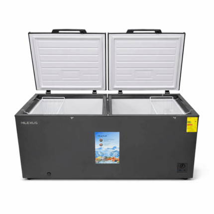 Milexus diepvrieskist 16 cu.ft. 459 liter grijs – grote chest freezer met dubbele deksel