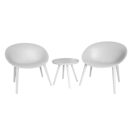 3-delige tuinset met 2 stoelen en tafel – modern balkon- en terrasmeubel