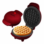 Brentwood TS-2141R 5” Mini Maker 400W voor waffles, keto chaffles, hash browns en meer met anti-aanbakplaten en cool touch-handgreep